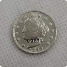 1888 Liberty Head V Nickel Copy Coin No Stamp