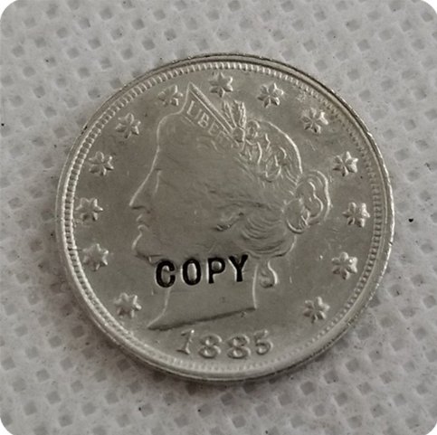 1885 Liberty Head V Nickel Copy Coin No Stamp