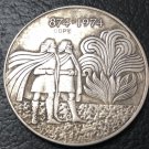 1974 Icecreamland 1000 Kronur 1st Settlement Silver Plated Copy Coin