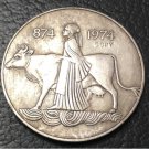 1974 Iceland 1000 Kronur 1st Settlement Silver Plated Copy Coin