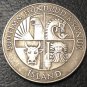 1974 Iceland 1000 Kronur 1st Settlement Silver Plated Copy Coin
