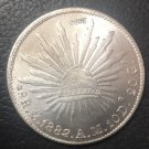 1882 Mexico 8 Reales Silver Plated Copy coin