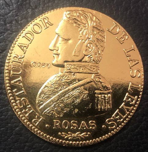 1842 La Rioja 8 Escudos Gold Copy Coin 33mm