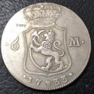 1733 Denmark 6 Mark-Christian VI ( Royal Visit In Norway) Silver Copy Coin