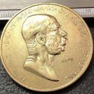 1908 Austria - Habsburg 100 Corona - Franz Joseph I Reign Gold Plated Copy Coin