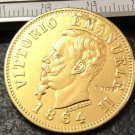1864 Itlay 50 Lire Gold Copy Coin