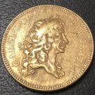 1672 England 5 Guineas - Charles II .9999 pure Gold Plated Copy Coin