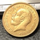 1911 United Kingdom 1 Sovereign -George V .9999 pure Gold Plated Copy Coin