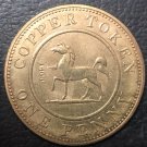 1812 United Kingdom 1 Penny Token Copper Coin #4