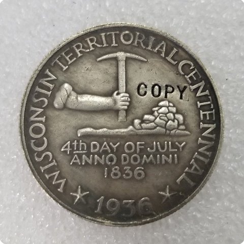 US Coin 1936 Wisconsin Commemorative Half Dollar Copy Coin