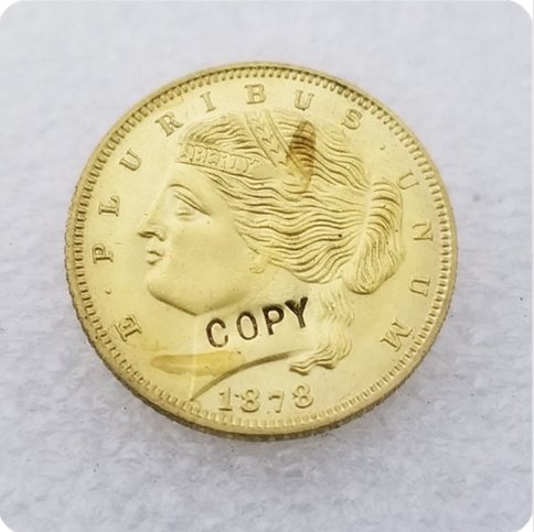 US Coin 1878 Double Hair Bands Liberty Five Dollar Patterns Copy Coin