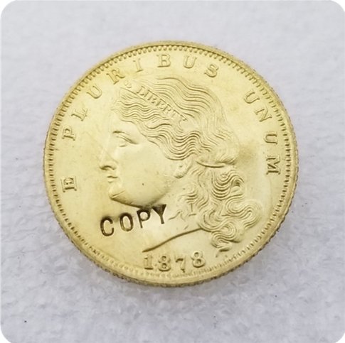 US Coin 1878 Barber Flowing Hair Five Dollar Patterns Copy Coin
