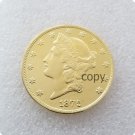 US 1875-CC Twenty Dollars With Motto $20 Brass Copy Coin