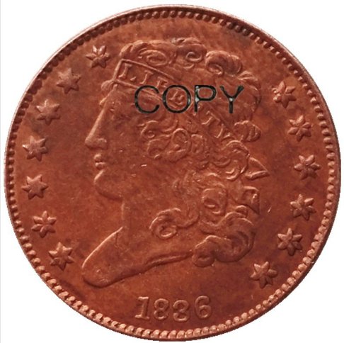 US 1836 Classic Head Half Cent Copy Coin