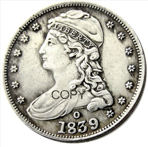 US 1839-O Capped Bust Half Dollar Copy Coin