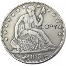 US 1873 Liberty Seated Half Dollar Silver Plated Copy Coins