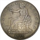 United States America 1884 Trade One Dollar 420 Grains 900 Fine Copy Coins