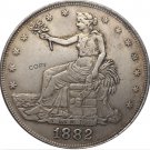 United States America 1882 Trade One Dollar 420 Grains 900 Fine Copy Coins