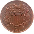 US 1868 Two Cents 2C Copy Coin