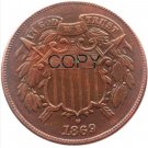 US 1869 Two Cents 2C Copy Coin