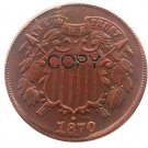 US 1870 Two Cents 2C Copy Coin
