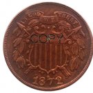 US 1872 Two Cents 2C Copy Coin
