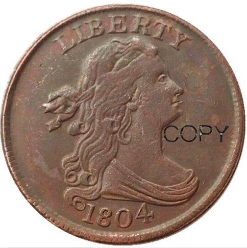 US 1804 Draped Bust Half Cent Copy Coin