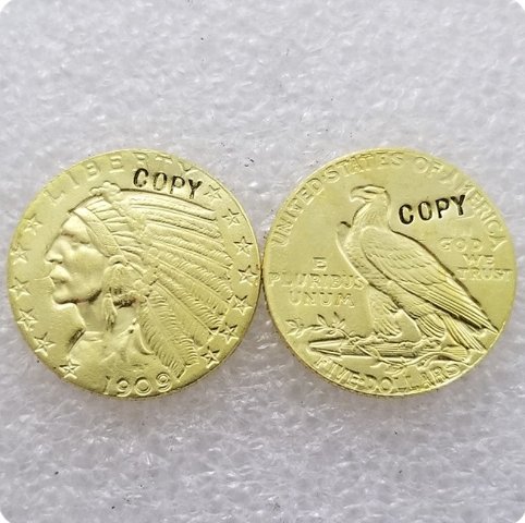 USA 1909 Indian Head Five Dollars Copy Coin