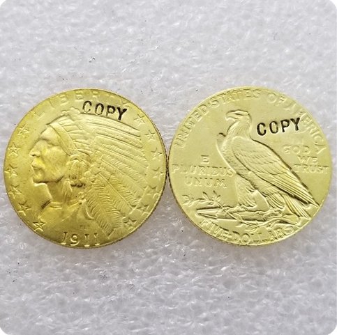 USA 1911 Indian Head Five Dollars Copy Coin