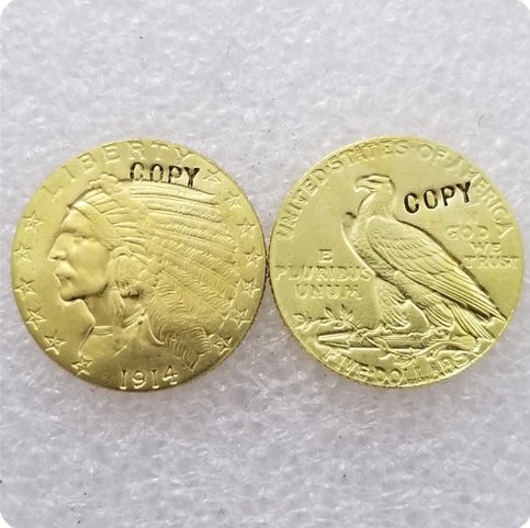 USA 1914 Indian Head Five Dollars Copy Coin