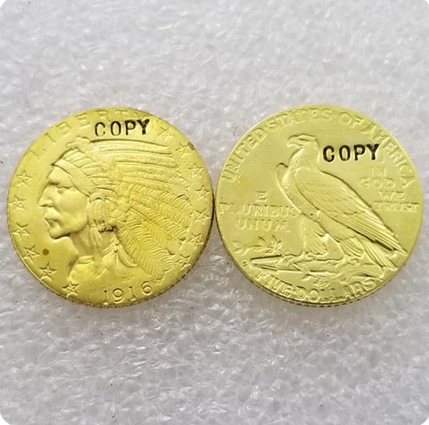USA 1916 Indian Head Five Dollars Copy Coin
