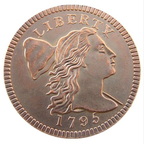 US 1795 One Cent 1C Plain Edge BN (Regular Strike) Copy Coin