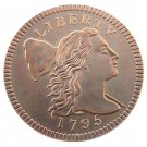 US 1795 One Cent 1C Plain Edge BN (Regular Strike) Copy Coin