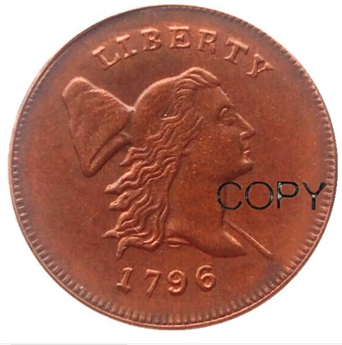 US 1796 Liberty Cap Flowing Hair Half Cent Copy Coin