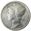 US 1924 Mercury Head Ten Cent Dime Silver Plated Copy Coins