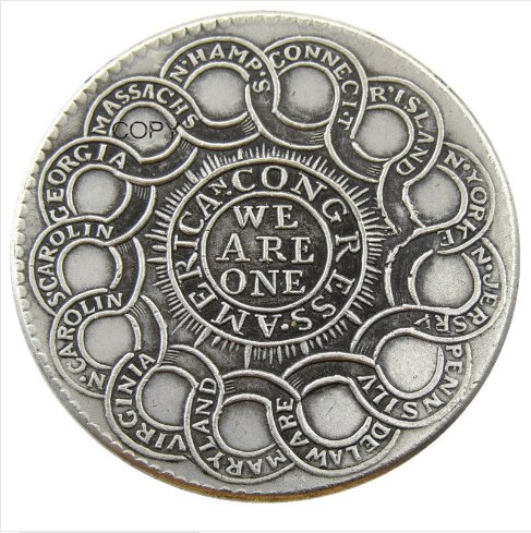 USA 1776 One Dollar Silver Plated Copy Coin