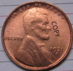 US Coin 1931-S Lincoln Penny Coins Copy 95% coper manufacturing