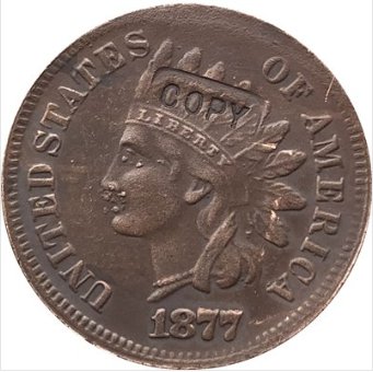 us coin 1877 Indian head cents coin copy 100% coper manufacturing