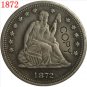 US Coin 1872 Seated Liberty Quarter Coin Copy