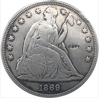US Coin 1869 Seated Liberty Dollar COINS COPY