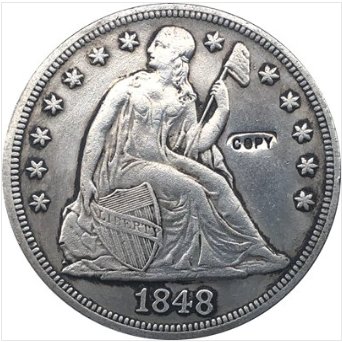 US Coin 1848 Seated Liberty Dollar COINS COPY