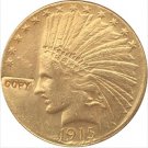 US Coin 24-K gold plated 1915 $10 GOLD Indian Half Eagle Coin Copy