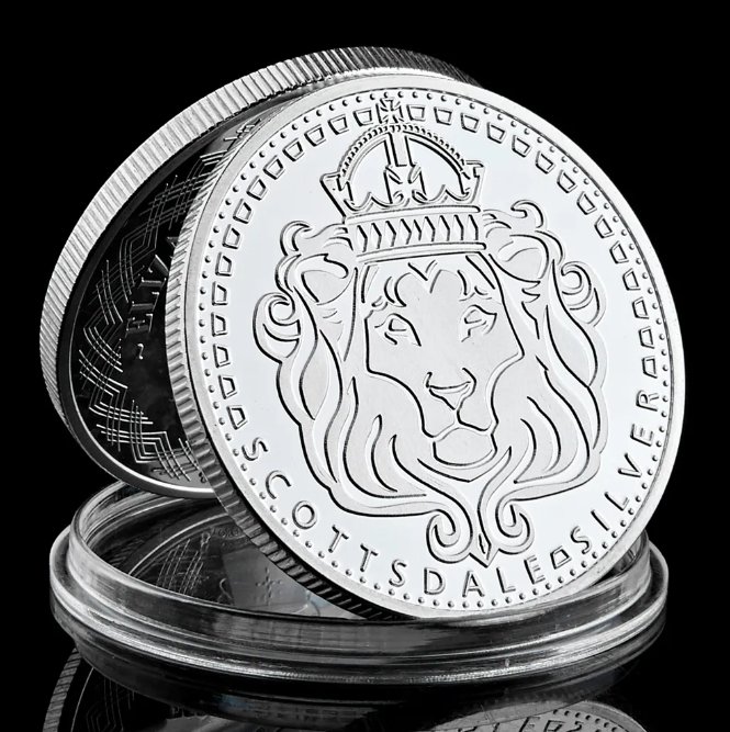 Scottsdale Paratus 1 Troy OZ Silver Souvenir Metal Coin Collectible W/ Capsule Display