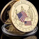 1777 United States History Collection Commemorative Betsy Ross Flag Coin Emorial