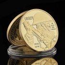 1918-2018 WWI Centennial Commemorative Gold Plated Liberty USA Challenge Coin Collectible