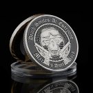 USA Marine Challenge Coin Antique Skull Coloried Freedom Eagle Liberty In God We Trust