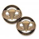 U.S. Army Paratrooper Always Earned Never Given Challenge Metal Coin Collectible