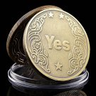 Yes or No Prediction Decision Copper Coin Ouija All-Seeing Eye or Death Angel Gothic Value