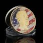 The 46th USA President Joseph Robinette Biden Colorized Gold/Silver Plated Challenge