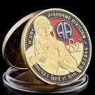 1944.6.6 USA Gold Military 82nd Airborne Division Challenge Souvenir Coin America Army